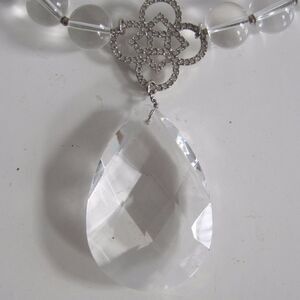 Valeska Crystal Pendant Tear Drop Necklace